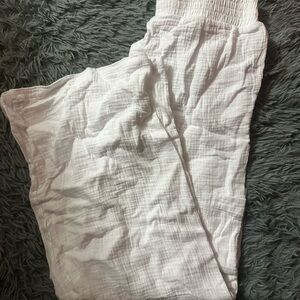 Loose White linen pants